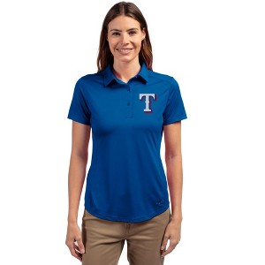 Texas Rangers Cutter & Buck Prospect Eco Textured Stretch Recycled Womens Short Sleeve Polo - 1 of 1