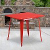 Flash Furniture Commercial Grade 31.5" Square Metal Indoor-Outdoor Table - 2 of 4