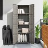 vidaXL Garden Storage Cabinet Black - 3 of 4
