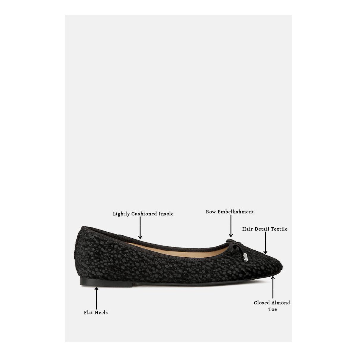 Обувь London Rag Womens Animal Print Flat Bow Ballerinas 5 — фото 6