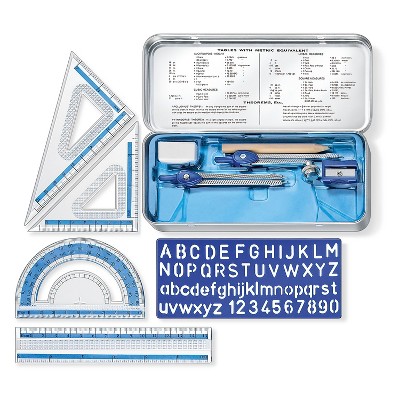 Staedtler 10-Piece Silver Metal Geometry Math Set