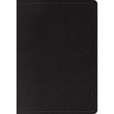 ESV Study Bible, Large Print (Black, Indexed) - (Leather Bound)