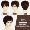 Jessie's Wig 4Inch Short Bob Wig With Bangs Synthetic Hair Brown Color 1 Pc/Pack - 3 of 4