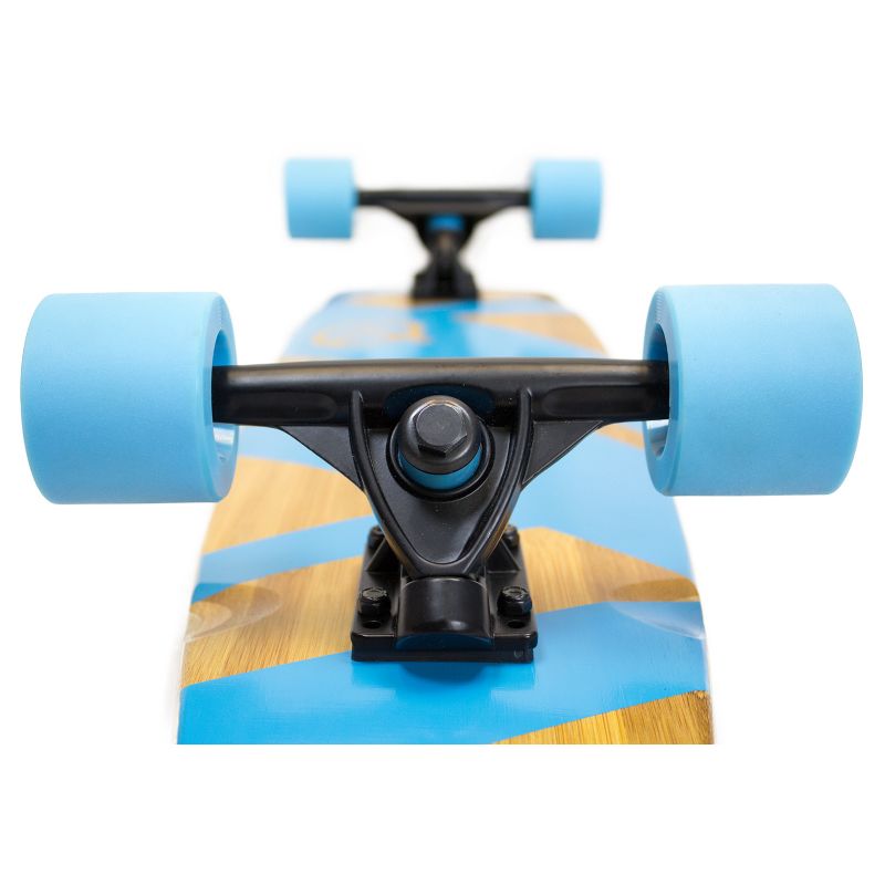 Quest Super Cruiser REMIX 36&#34; Longboard Skateboard - Aqua Blue/Wood, 4 of 7