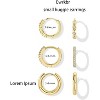 Gold Earrings for Women, 14k Gold Plated Dangle Huggie Earrings for Women Trendy Dainty Gold Hoop Earring Stacks - 4 of 4
