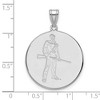 Black Bow Jewelry 10k White Gold West Virginia Mountaineers NCAA Extra Large Pendant - 2 of 3