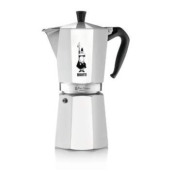 Bialetti Aluminum 6 Cup Stovetop Steamer Espresso Coffee Maker Brewer,  Silver 