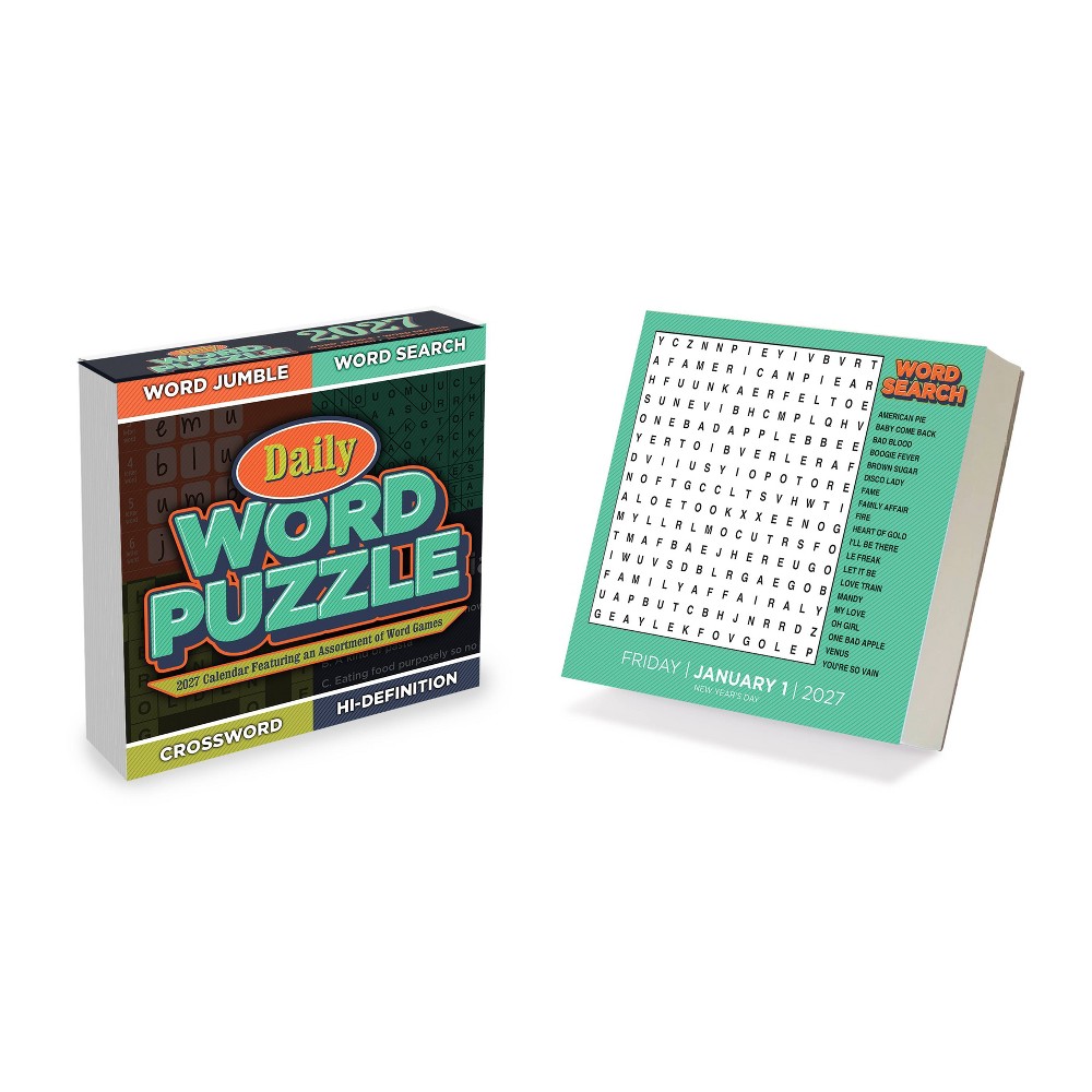 TF Publishing 2027 Daily Word Puzzle Daily Desktop Calendar