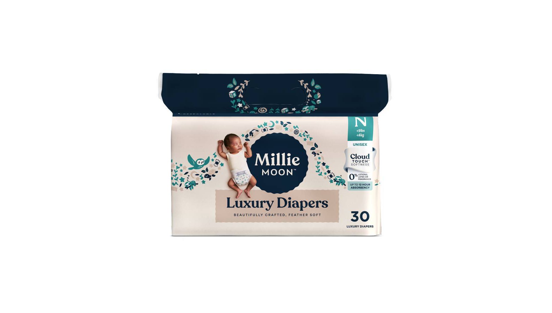 Millie Moon Luxury Disposable Diapers - Size 0 - 30ct