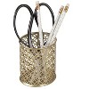 Blu Monaco Gold Pen Holder for Desk - Gold Pen & Pencil Cup - Brush Holder with Metal Circular Design - 3 of 4
