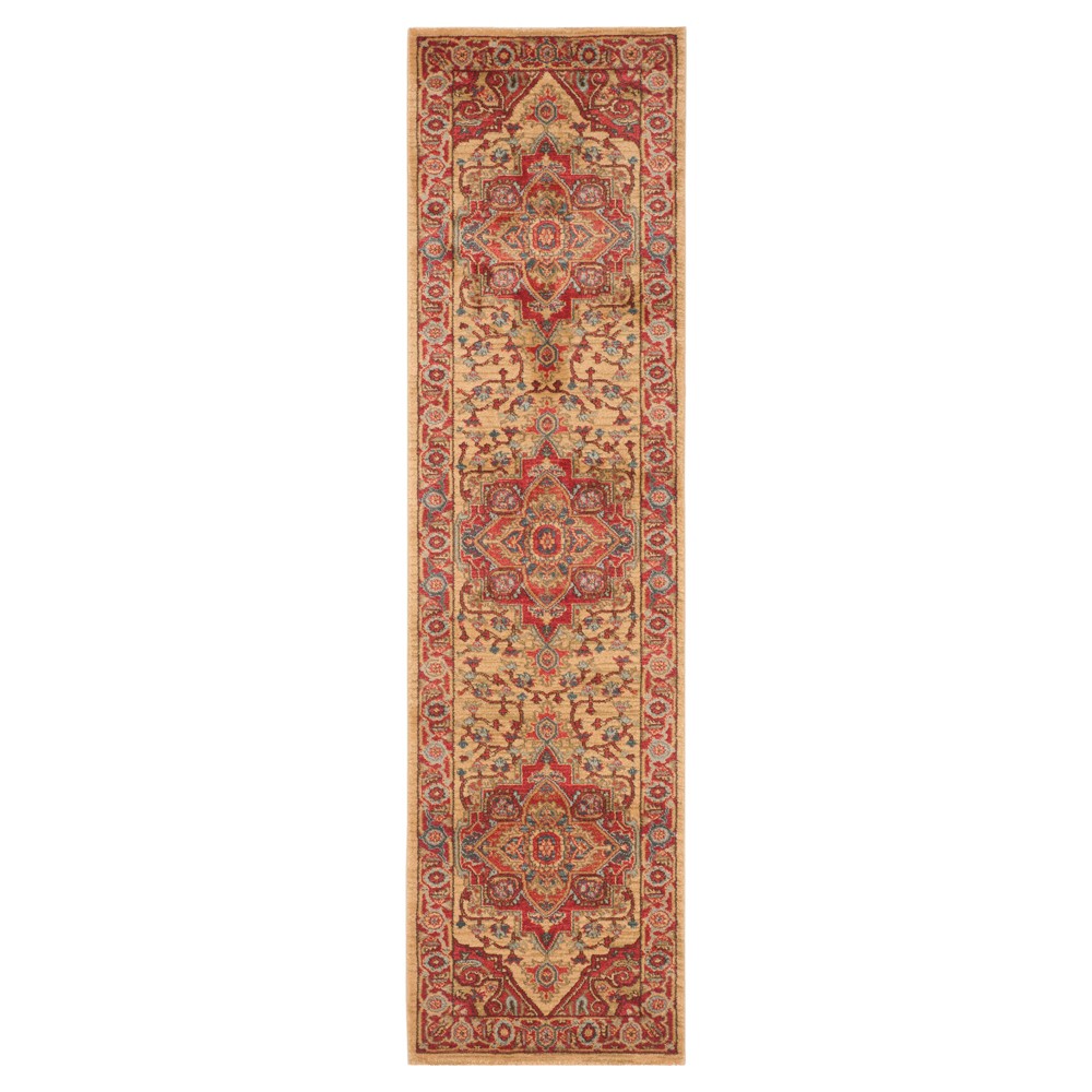 2'2inx10' Runner Hartwood Red /Natural - Safavieh