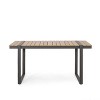 CAVINAS 62.75 Inch Rectangle Patio Table,Outdoor Dining Table with Aluminum Frame,Patio Dining Table for 4 to 6 - 2 of 4