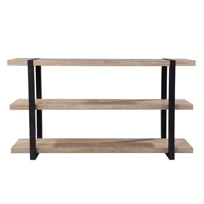 Grayste Console Table with Storage Natural/Black - Aiden Lane