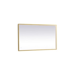Elegant Lighting Pier 24x30 inch LED Mirror with Adjustable Color Temperature 3000K/4200K/6400K in Brass - 1 of 4