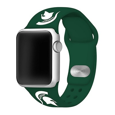 NCAA Michigan State Spartans Silicone Apple Watch Band 38mm - Green