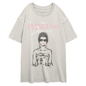 The Princess Diaries Juniors Womens Mia Draw Portrait Short Sleeve