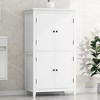TiramisuBest Tall Storage Cabinet with Three Drawers for Bathroom/Office, Black - 2 of 4