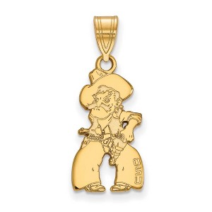 Black Bow Jewelry 14k Yellow Gold Plated Sterling Silver Oklahoma State Cowboys NCAA Large Pendant - 1 of 3