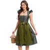 Womens Dress Costumes for Traditional Carnival Halloween Cap Sleeve Jacquard Button Front 2 Piece Dress - 4 of 4
