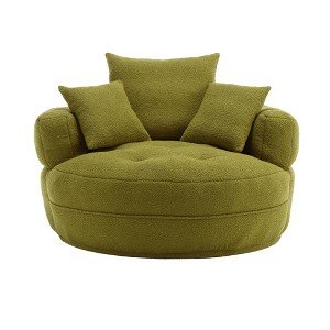 Anybear Chenille Sponge Single Sofa, Fluffy Modern Sleeper Chair for Living room, Bedroom, No Assembly Required - 1 of 4