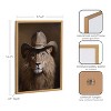 Kate & Laurel All Things Decor 12"x16" Gallery Lion Wearing a Western Cowboy Hat Print by The Creative Bunch Studio Gold - 3 of 4