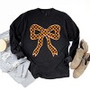 Simply Sage Market Coquette Orange Checker Bow Garment Dyed Long Sleeve - 3 of 4