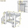 Kumasinova Twin-Over-Twin Metal Castle-Shaped Bunk Bed with Wardrobe & Storage Staircase, Loft Bed Frame with Open Cabinets  for Kids' Bedroom - 2 of 4