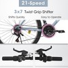 VASIP 24''Mountain Bike for Adults & Teens,21-Speed Gears & Dual V-Brakes, Durable Carbon Steel Frame,Pink - 4 of 4