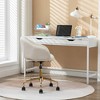 Mesh Fabric Home Office 360°Swivel Chair Adjustable Height With Gold Metal Base - 3 of 4