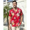 Men's Hawaiian Short - Sleeve Shirt, Classic Aloha Button - Down, Casual Beach Party Vacation Top - 2 of 4