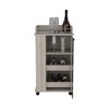 Kitchen Cart with Two-Side Shelves and Glass Door - 3 of 4