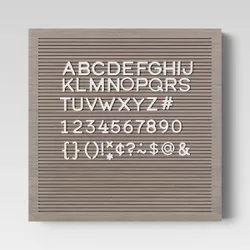 14"x 14"  Wood Letterboard Gray - Threshold™