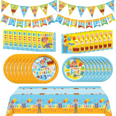 Treasures Gifted Blippi Birthday Party Supplies Complete Set for 16 Guests
