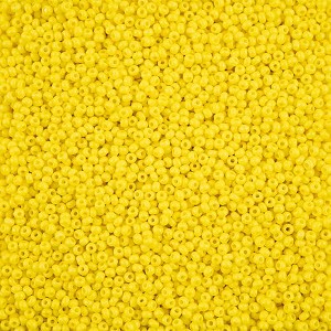 John Bead Czech Glass Seed Beads 10/0 Terra Intensive Yellow Matte, 500g - 1 of 1