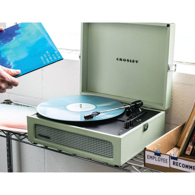 Crosley Voyager Bluetooth Vinyl Record Player - Sage, 3 of 18