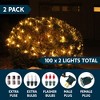 Joyfy 2 Pack 100 Warm White Christmas Net Lights, Christmas Indoor/Outdoor Decoration Light for Christmas Tree Christmas Eve Night Decor - 3 of 4