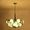 PAKOKULA 5-Light Gold Bubble Cluster Chandelier with Blue and White Glass Shades, Adjustable Dimmable Fixture for Dining Room - 2 of 4