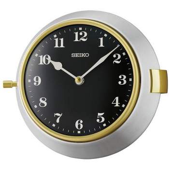 Seiko Nao Wall Clock, Silver & Black