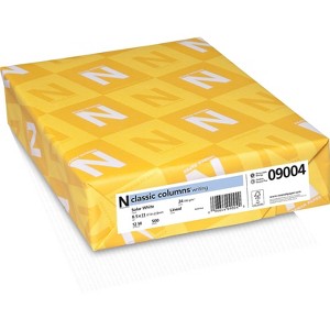 Neenah Paper CLASSIC COLUMNS Writing Paper 8 1/2" x 11" 24 lb. Linear Pattern Solar White 500/Ream - 1 of 3