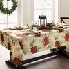 Elrene Festive Poinsettia Holiday Fabric Tablecloth - Multi - Elrene Home Fashions - 2 of 4