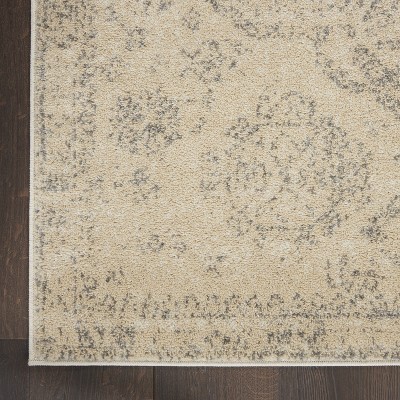 Serene Vintage Beige/Grey 6' x 9' Synthetic Area Rug