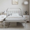 vidaXL 12" White Twin Metal Bed Frame with Headboard No Mattress - 3 of 4