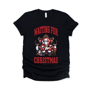 Simply Sage Market Women's Santa's Comin To Town Vintage Short Sleeve Graphic Tee - 1 of 4