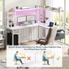 Aheaplus Reversible L-Shaped Computer Desk with Storage Shelf, Home Office Desk with Charging Station, Led Light - 4 of 4