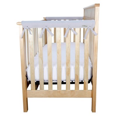 Trend Lab Short Gray Fleece Narrow Crib Rail Cover