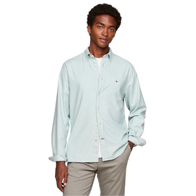 Tommy Hilfiger Mens Oxford Gingham Button Up Shirt