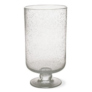 tagltd Clear Bubble Glass Hurricane Candle Holder Large, 6.25L x 6.25W x 11.75H inches. - 1 of 4