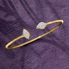 Ross-Simons 0.25 ct. t.w. Diamond Marquise and Pear-Shaped Cluster Cuff Bracelet in 18kt Gold Over Sterling - 3 of 4