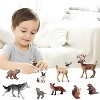 10pcs Forest Animal Toys Figures, Realistic Woodland Creatures Figurines, Plastic Animals Miniature Toys Cake Topper - 3 of 4