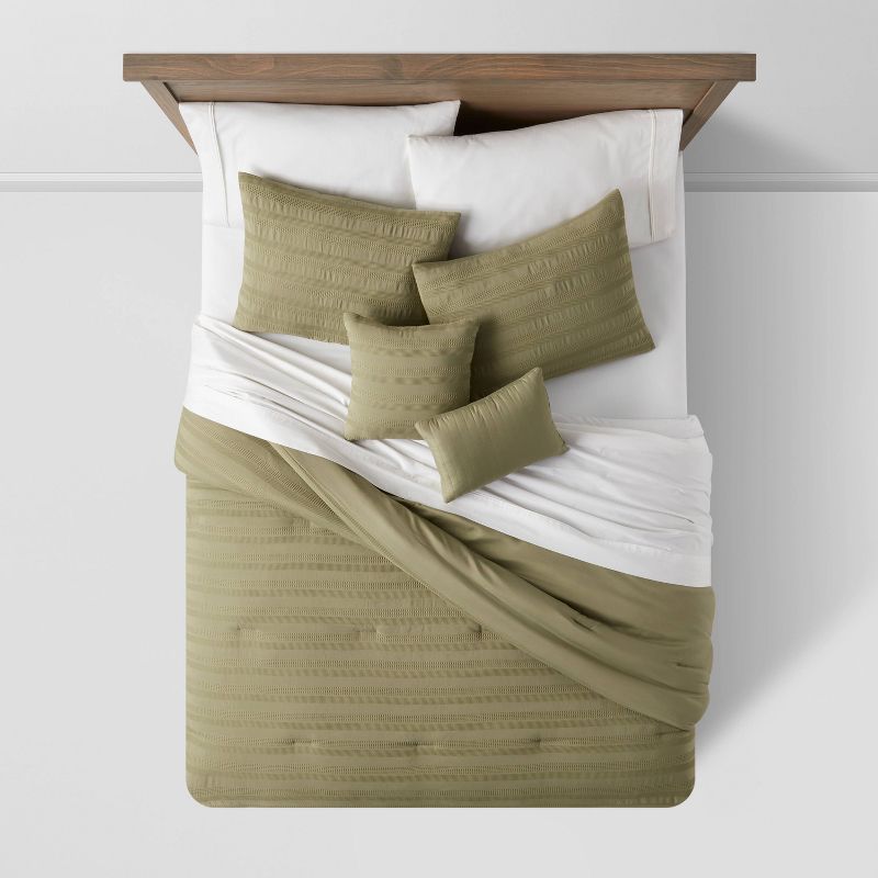 Woven Waffle Stripe Comforter Bedding Set - Threshold™, 3 of 10